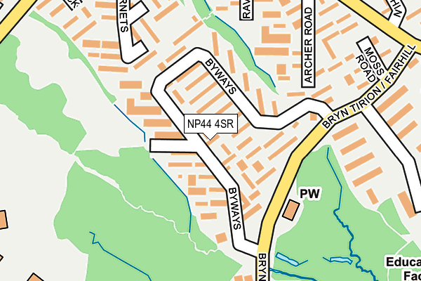 NP44 4SR map - OS OpenMap – Local (Ordnance Survey)