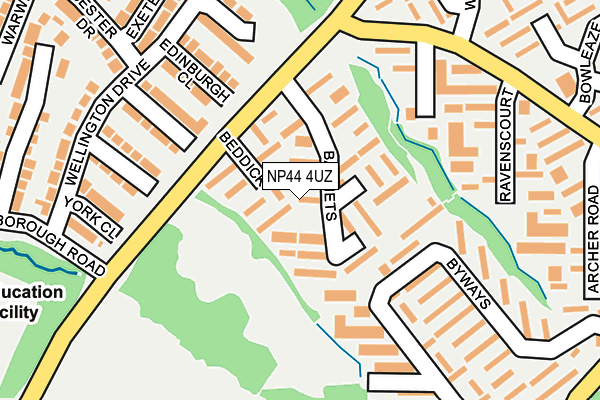 NP44 4UZ map - OS OpenMap – Local (Ordnance Survey)