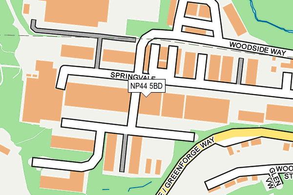 NP44 5BD map - OS OpenMap – Local (Ordnance Survey)