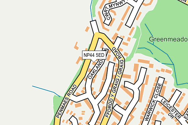 NP44 5ED map - OS OpenMap – Local (Ordnance Survey)