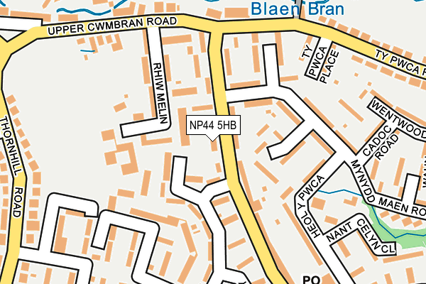 NP44 5HB map - OS OpenMap – Local (Ordnance Survey)