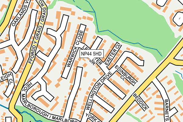 NP44 5HD map - OS OpenMap – Local (Ordnance Survey)