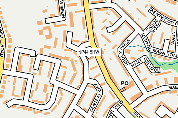 NP44 5HW map - OS OpenMap – Local (Ordnance Survey)