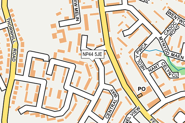 NP44 5JE map - OS OpenMap – Local (Ordnance Survey)