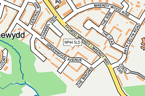 NP44 5LD map - OS OpenMap – Local (Ordnance Survey)