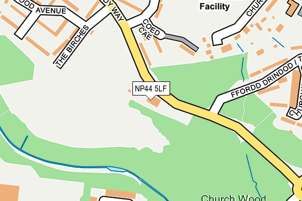NP44 5LF map - OS OpenMap – Local (Ordnance Survey)