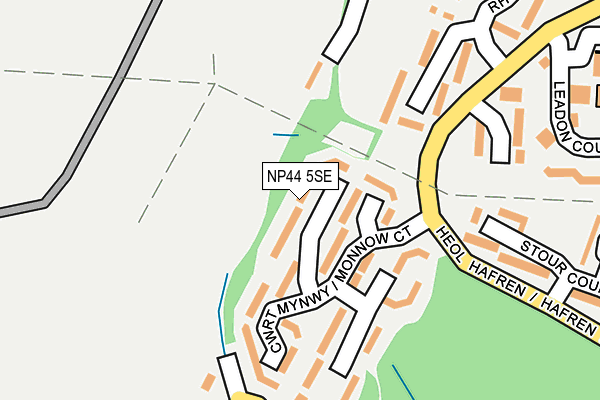 NP44 5SE map - OS OpenMap – Local (Ordnance Survey)