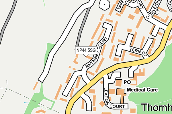 NP44 5SG map - OS OpenMap – Local (Ordnance Survey)