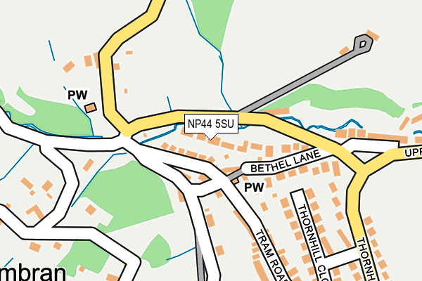 NP44 5SU map - OS OpenMap – Local (Ordnance Survey)