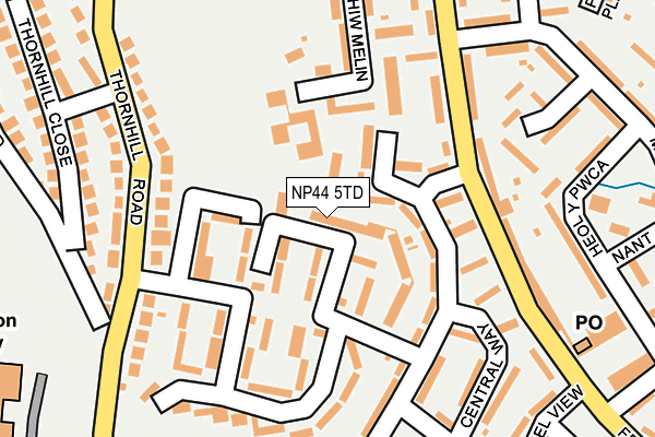 NP44 5TD map - OS OpenMap – Local (Ordnance Survey)
