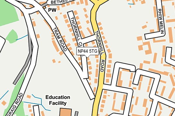 NP44 5TG map - OS OpenMap – Local (Ordnance Survey)