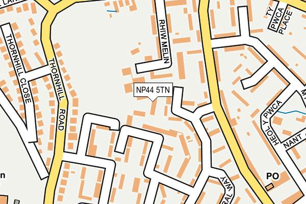 NP44 5TN map - OS OpenMap – Local (Ordnance Survey)