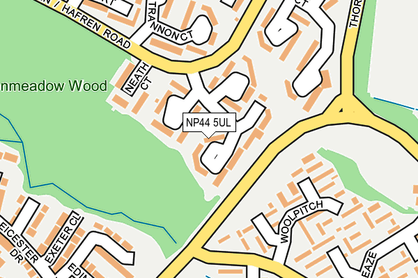 NP44 5UL map - OS OpenMap – Local (Ordnance Survey)