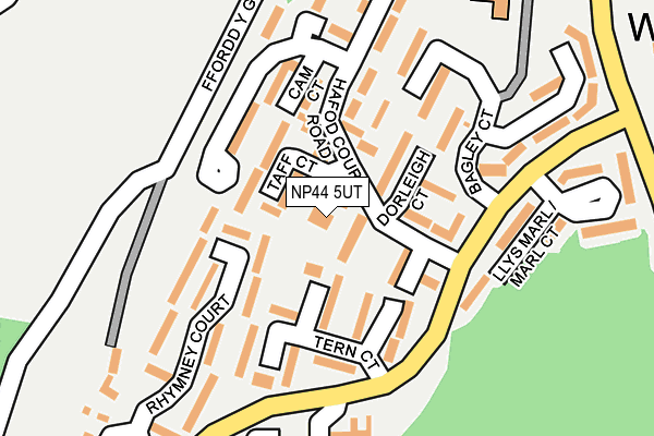NP44 5UT map - OS OpenMap – Local (Ordnance Survey)