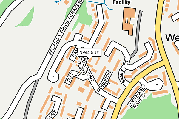 NP44 5UY map - OS OpenMap – Local (Ordnance Survey)
