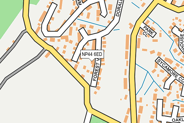 NP44 6ED map - OS OpenMap – Local (Ordnance Survey)