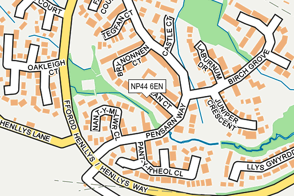 NP44 6EN map - OS OpenMap – Local (Ordnance Survey)