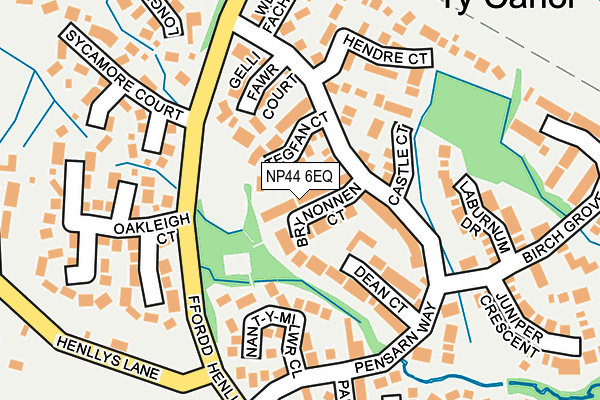 NP44 6EQ map - OS OpenMap – Local (Ordnance Survey)