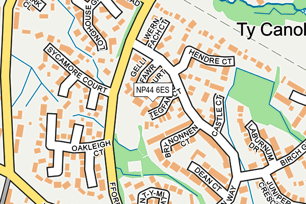 NP44 6ES map - OS OpenMap – Local (Ordnance Survey)