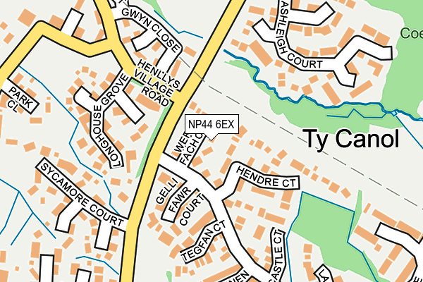 NP44 6EX map - OS OpenMap – Local (Ordnance Survey)