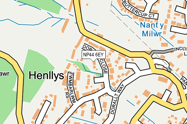 NP44 6EY map - OS OpenMap – Local (Ordnance Survey)