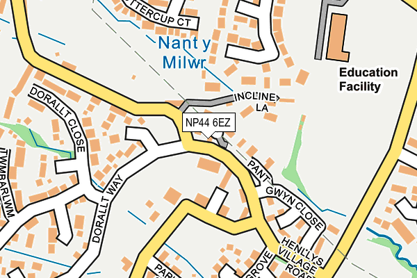 NP44 6EZ map - OS OpenMap – Local (Ordnance Survey)
