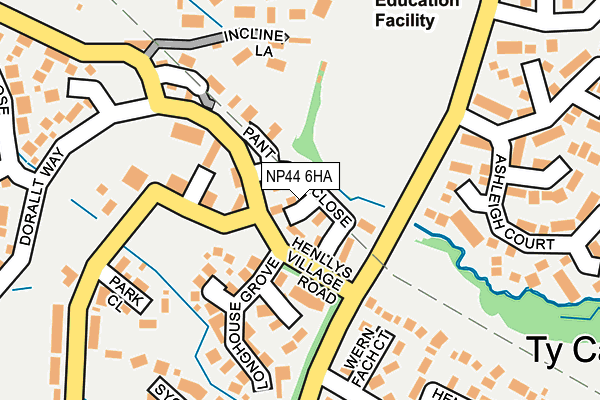 NP44 6HA map - OS OpenMap – Local (Ordnance Survey)