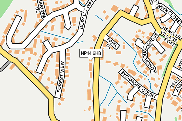 NP44 6HB map - OS OpenMap – Local (Ordnance Survey)