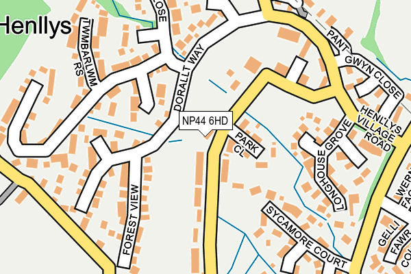 NP44 6HD map - OS OpenMap – Local (Ordnance Survey)