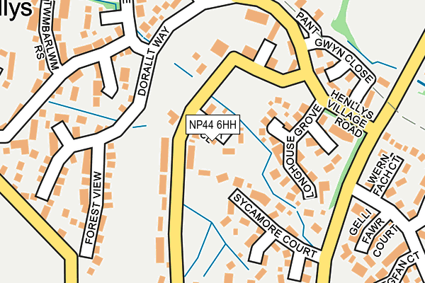 NP44 6HH map - OS OpenMap – Local (Ordnance Survey)
