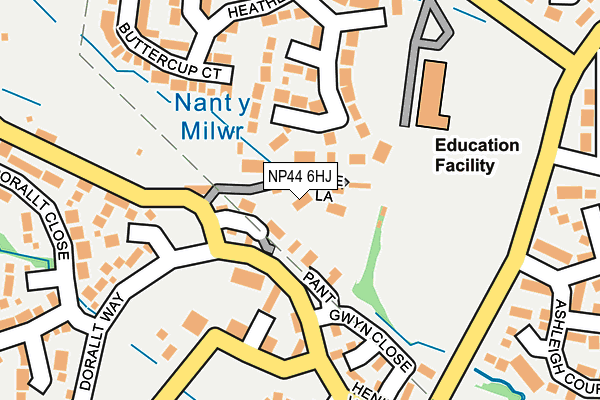 NP44 6HJ map - OS OpenMap – Local (Ordnance Survey)