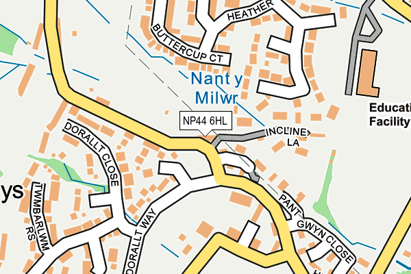 NP44 6HL map - OS OpenMap – Local (Ordnance Survey)