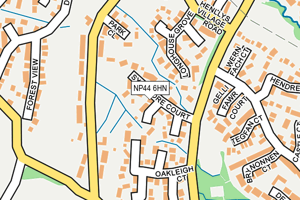 NP44 6HN map - OS OpenMap – Local (Ordnance Survey)