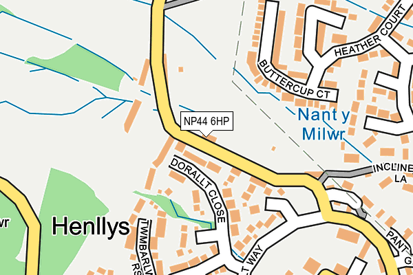 NP44 6HP map - OS OpenMap – Local (Ordnance Survey)