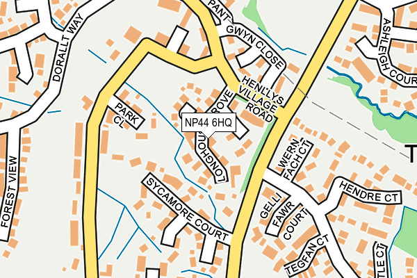 NP44 6HQ map - OS OpenMap – Local (Ordnance Survey)