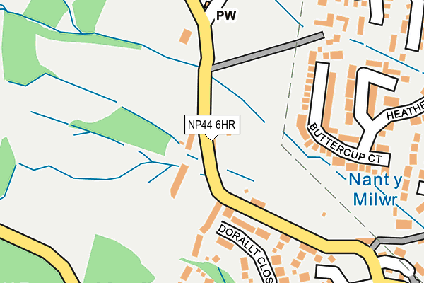 NP44 6HR map - OS OpenMap – Local (Ordnance Survey)