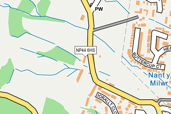 NP44 6HS map - OS OpenMap – Local (Ordnance Survey)