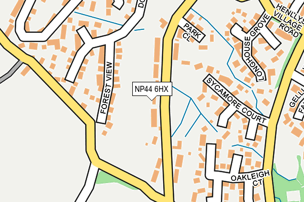 NP44 6HX map - OS OpenMap – Local (Ordnance Survey)
