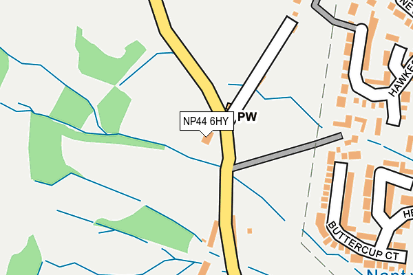 NP44 6HY map - OS OpenMap – Local (Ordnance Survey)