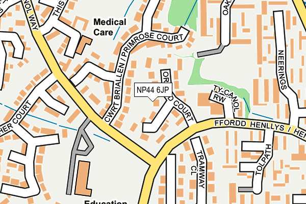 NP44 6JP map - OS OpenMap – Local (Ordnance Survey)