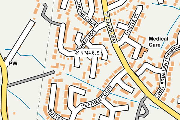 NP44 6JS map - OS OpenMap – Local (Ordnance Survey)