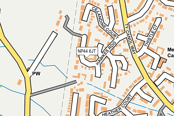 NP44 6JT map - OS OpenMap – Local (Ordnance Survey)