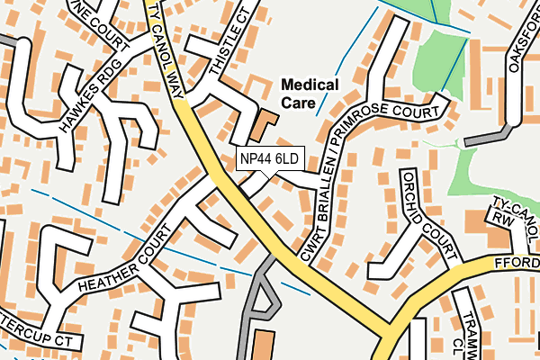 NP44 6LD map - OS OpenMap – Local (Ordnance Survey)
