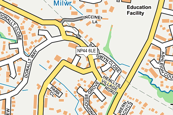 NP44 6LE map - OS OpenMap – Local (Ordnance Survey)