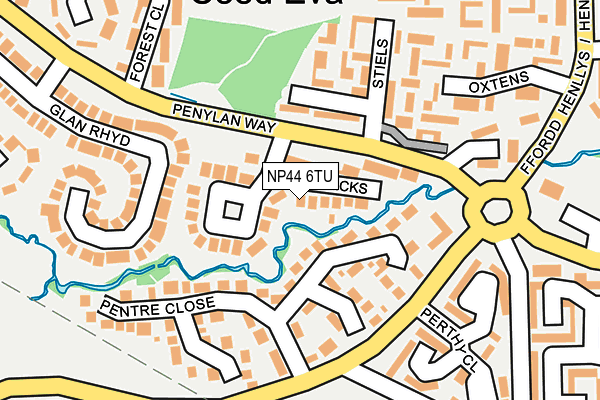 NP44 6TU map - OS OpenMap – Local (Ordnance Survey)