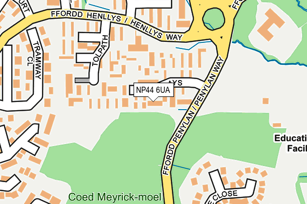 NP44 6UA map - OS OpenMap – Local (Ordnance Survey)