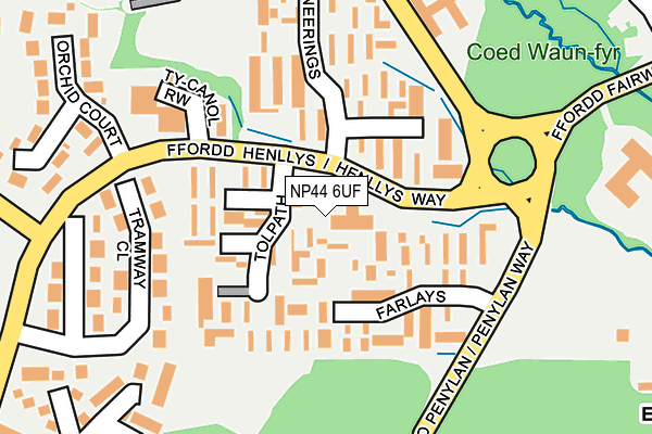 NP44 6UF map - OS OpenMap – Local (Ordnance Survey)