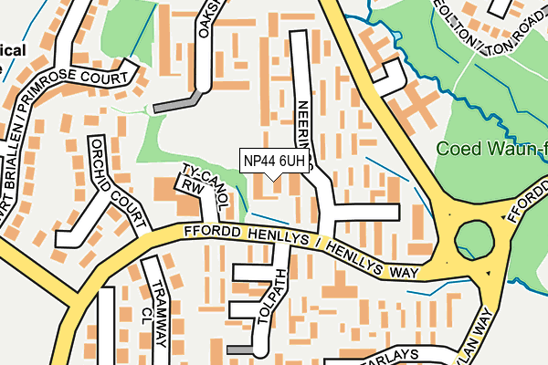 NP44 6UH map - OS OpenMap – Local (Ordnance Survey)