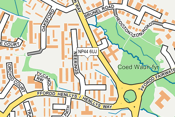 NP44 6UJ map - OS OpenMap – Local (Ordnance Survey)