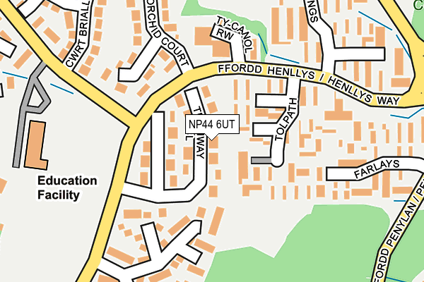 NP44 6UT map - OS OpenMap – Local (Ordnance Survey)